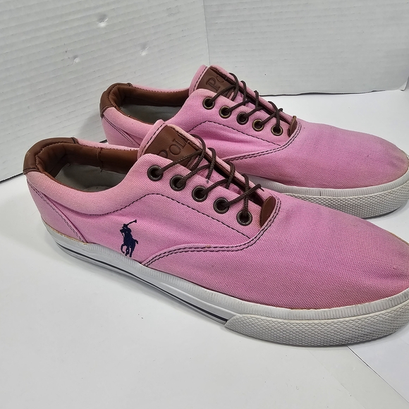 Polo by Ralph Lauren Pink Canvas Men's Shoes Size 9 - Picture 4 of 14